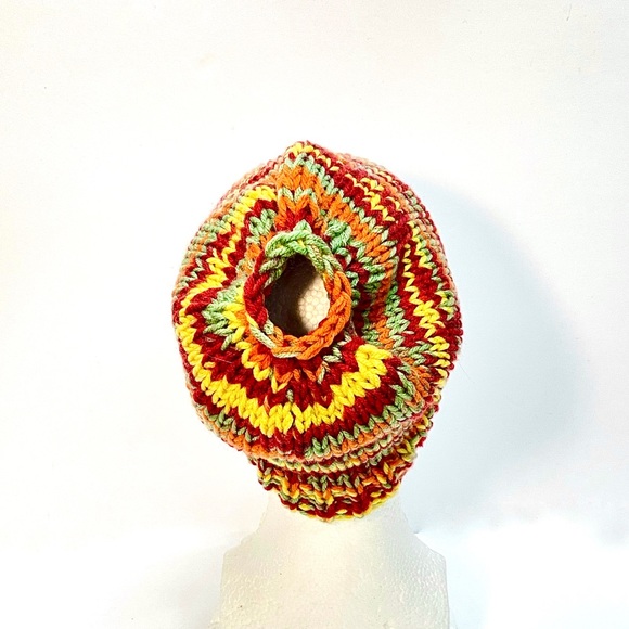 NWT Ponytail/Ben Beanie Hat/Fingerless Gloves Set Multicolor One Size Fits Most - Picture 5 of 7